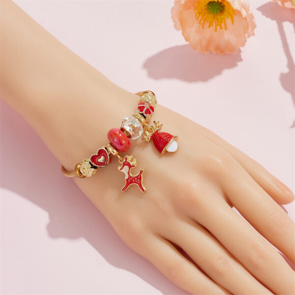 Wholesale Stainless Steel Santa Christmas Bracelet