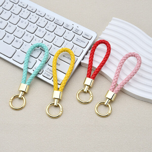 O1CN01rxbdp11KXHbxyj5yS_2927261173-0-cib Wholesale PU Leather Woven Lanyard Keychain