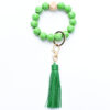 Wholesale Ball Wooden Beads Beaded Wrist Keychain