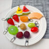 Wholesale Simulation PVC Simulation Fruit Keychain