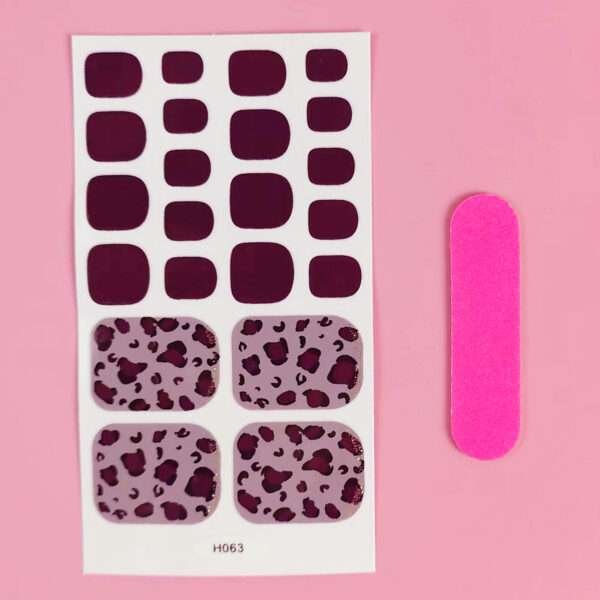 Wholesale Plastic Leopard Print Toenail Stickers