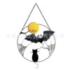 Wholesale Halloween Indoor Colorful Flat Print Acrylic Bat Decoration
