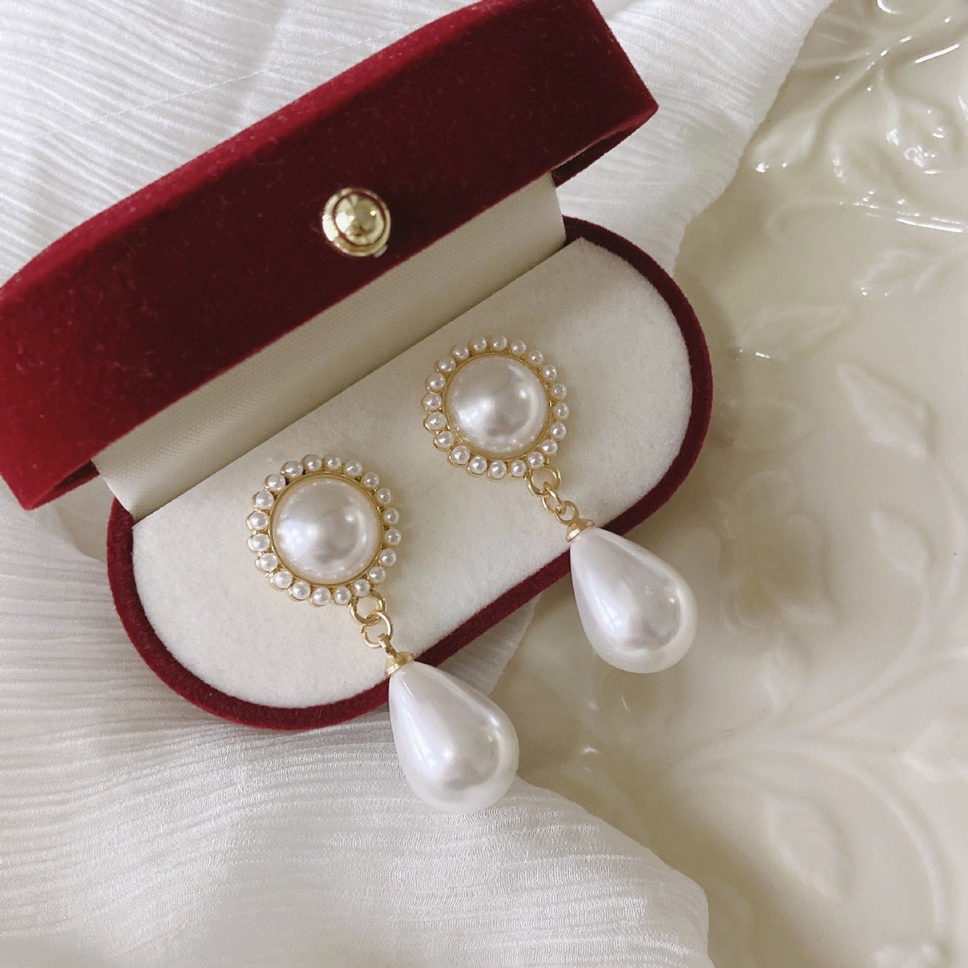 Wholesale Baroque op Pearl Earrings