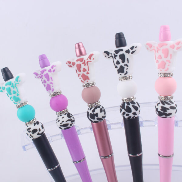 O1CN01s1KCJu1NrNgEsIkt8_2214899881623-0-cib-1 Wholesale Cartoon Cow Head Cow Pattern Silicone Bead Pen