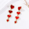 Wholesale Valentine's Day Tassels, Love Alloy Earrings