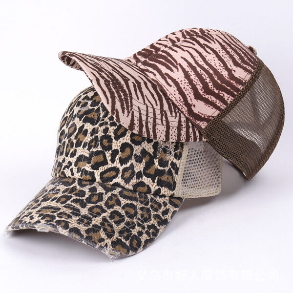 O1CN01s3MV2p1kLzhtTmWUd_1008554668-0-cib Wholesale Breathable Mesh Leopard Zebra Visor Baseball Cap