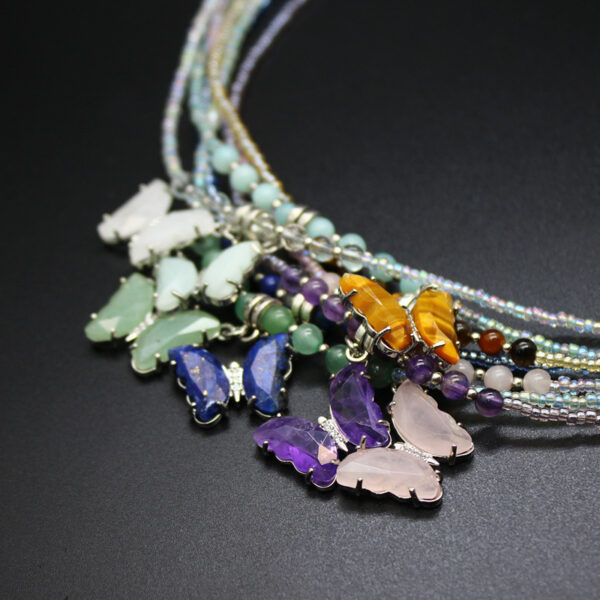 Wholesale Amethyst Butterfly Necklace