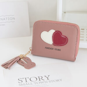 Two-color love short wallet-lotus root starch