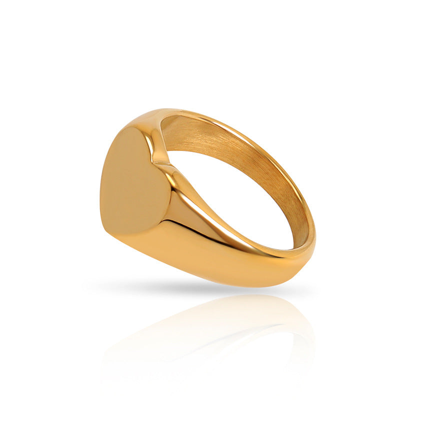 Wholesale Love Glossy Stainless Steel Ring