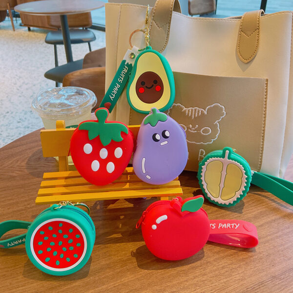 O1CN01sAWIOX1IXcPHbSFr1_2211899240903-0-cib Wholesale Avocado Strawberry Cute Fruit Silicone Coin Purse Keychain