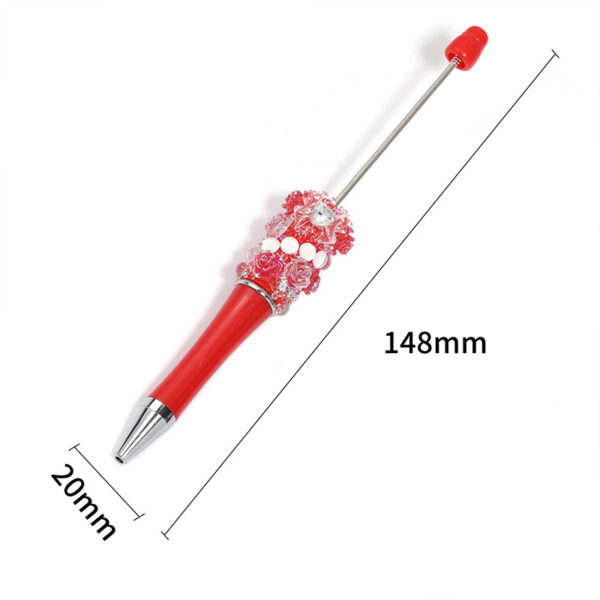 Wholesale 5pcs Heavy Industries DIY Mermaid Beads Rose Piercing Beads Love Bow Spinning Beads Ballpoint Pen