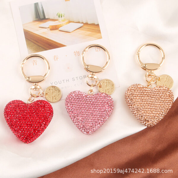 Wholesale Metal Diamond Heart Keychain