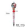 Wholesale Beaded Pens Christmas Series Silicone Beads Plastic Ballpoint Pen
