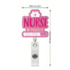 Wholesale Badge Reels Sparkling Powder Acrylic Nurse Retractable Keychain