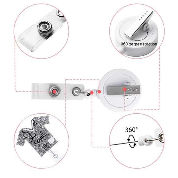 Wholesale Acrylic Doctor Nurse Stethoscope Telescopic Keychain