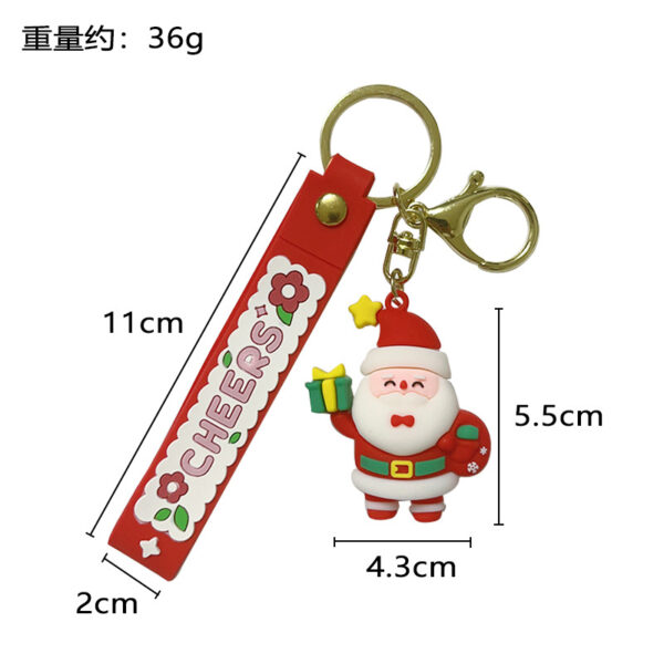 Wholesale Santa Silicone Keychain Christmas Gift