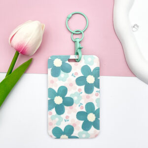 Five-leaf flower-green and pink + lake green handcuff buckle