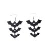 Wholesale Halloween Ladder Bat Acrylic Earrings