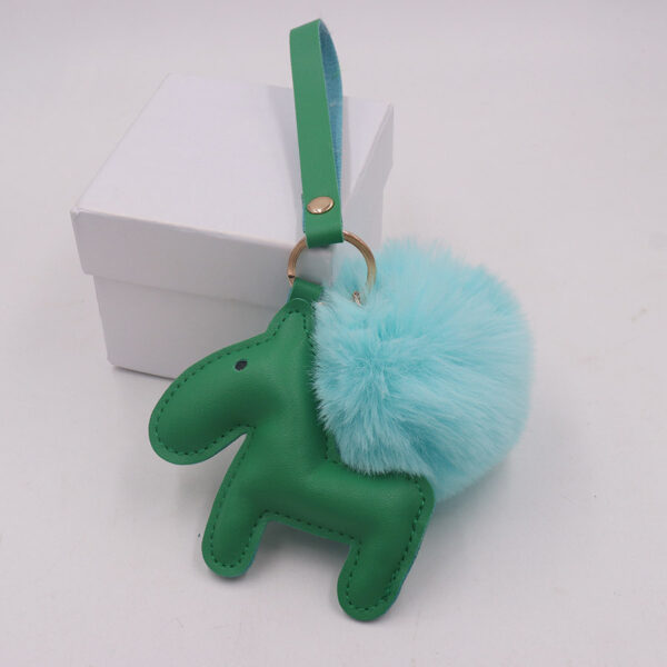 O1CN01sFKZ512KfWgByWy5v_2816159584-0-cib Wholesale of Green Pony PU Leather Keychains