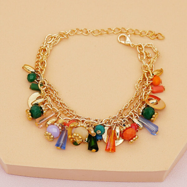 O1CN01sFMu5S1K0lEODqFCD_3458671102-0-cib Wholesale Glass Crystal Mixed Color Multilayer Beaded Bracelet
