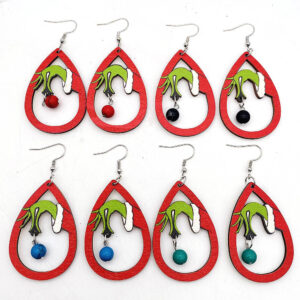 Wholesale Wooden Christmas Earrings