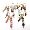 Wholesale Silicone Bead Cute Highland Cow Keychain