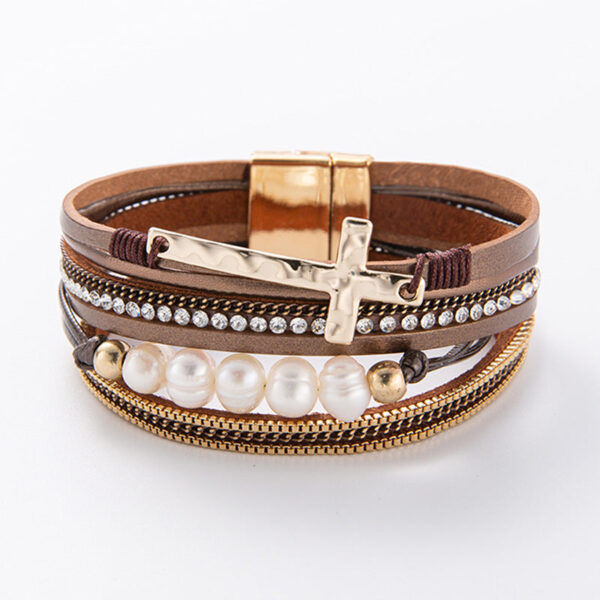O1CN01sIJkbj1s8GjCpWR5Z__2214454395721-0-cib-2 Wholesale Boho Leather Multi-Layered Wide Cross Bracelet