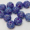Wholesale 20MM Resin Diamond Ball, Jelly Deep Purple AB Color Diamond Ball