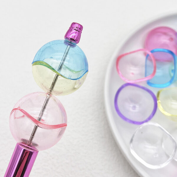 Wholesale Transparent Spherical Shell Hemispherical Shaped Round Ball Straight Hole Beads