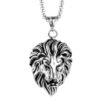 Wholesale Stainless Steel Lion Head Pendant Necklace