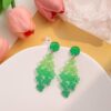 Wholesale St. Patrick's Day Four Leaf Clover Patchwork Acrylic Earrings