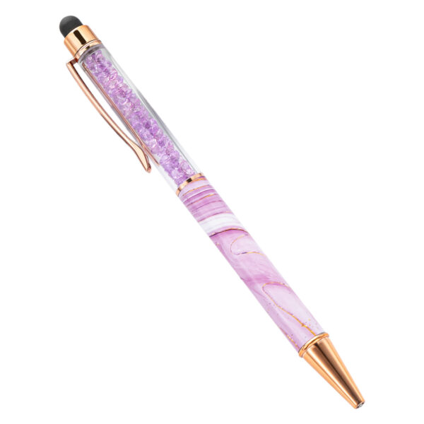 O1CN01sJeI691cHOrdIozJZ_933993575-0-cib Wholesale Rotating Touch Screen Crystal Pen Marble Pattern Fashion Metal Pen