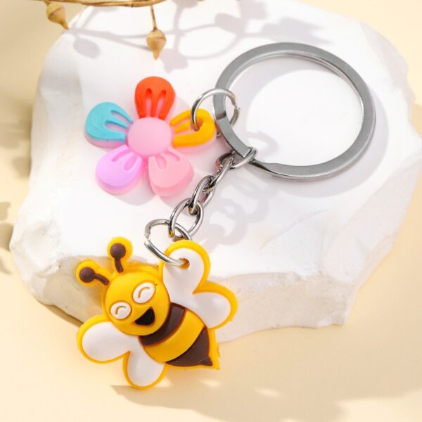 Wholesale Silicone Little Bee Keychain