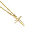 Wholesale Titanium Steel Creative Cross Necklace