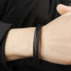 Wholesale Vintage Leather Hand Woven Men's Alloy Bracelet