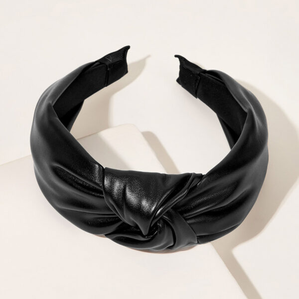 Wholesale PU Leather Middle Knotted Headband