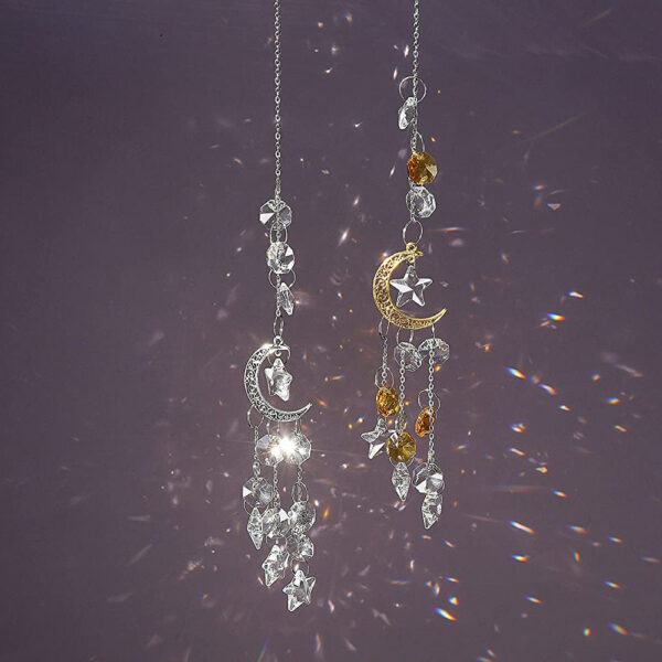 Wholesale Suncatcher Moon Star Crystal Sun Decoration