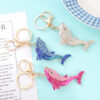 Wholesale Metal Rhinestones Dolphin Keychains