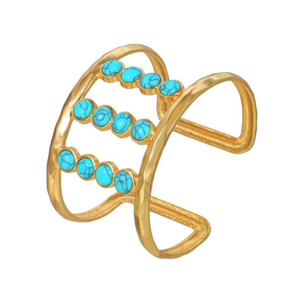 O1CN01sNzCYW1IWhf5FCTdI_3494910901-0-cib Wholesale Imitation Turquoise Boho Geometric Metal Bracelet