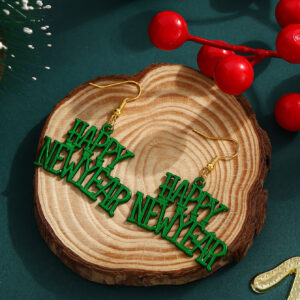 Green gold ear hooks