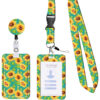 Wholesale Polyester Lanyard Sunflower Lanyard Card Holder Keychain