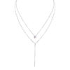 Wholesale Long Y-shaped Tassel Sparkling Diamond Necklace Multi-layer Clavicle Chain