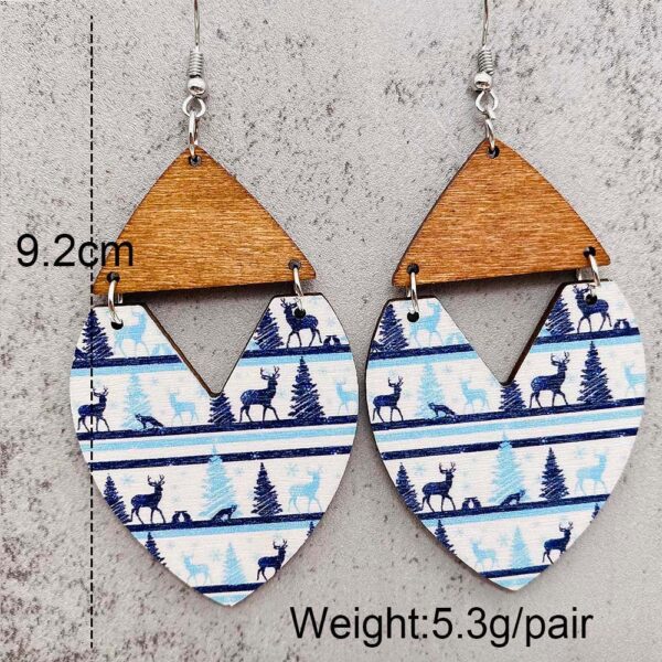 O1CN01sSqaFv2CFrd0Vo2uk_2207539588445-0-cib Wholesale Christmas Wooden Christmas Tree Stripe Patchwork Earrings