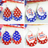 Wholesale Cross-border Independence Day Earrings Drop-shaped Festive Atmosphere Exaggerated Earrings