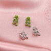 Wholesale Simple Metal Frog Alloy Earrings