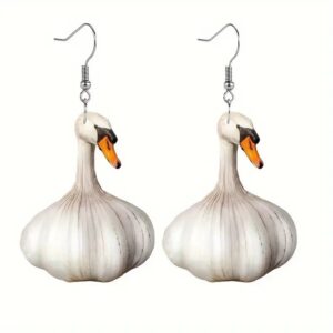 Garlic duck earrings (double-sided)