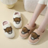 Wholesale Comfortable Home Cute Cartoon Winter Thick Bottom Warm Cotton Slippers