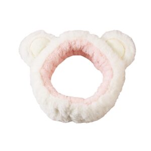 Hairband-milk white strawberry bear
