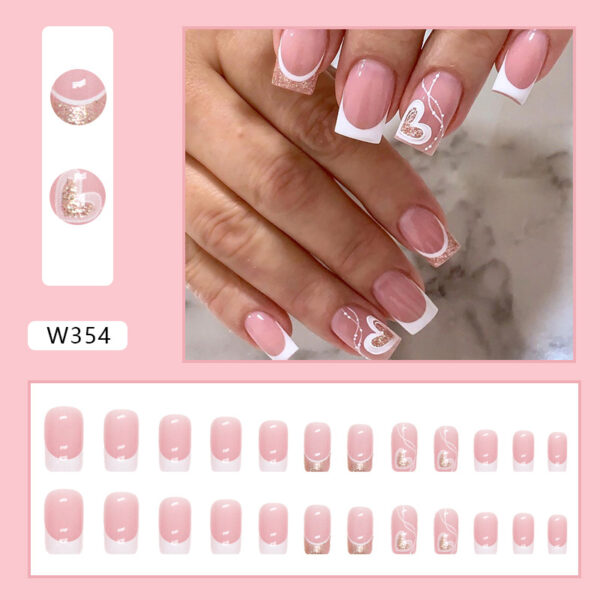 O1CN01sX28ti1qQvcDG7VXR_3917635491-0-cib Whoelsale Sparkling Pink Love Valentine's Day Plastic Wearing Nail Beauty