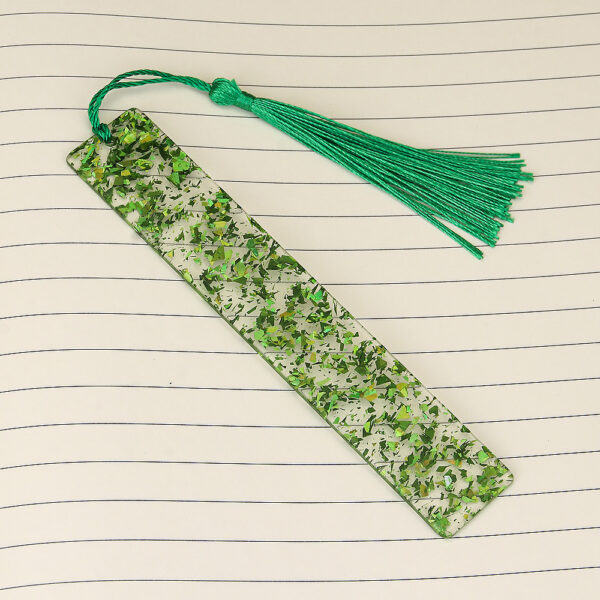 Wholesale Creative Shiny Crystal Rectangular DIY Transparent Acrylic Tassel Bookmark